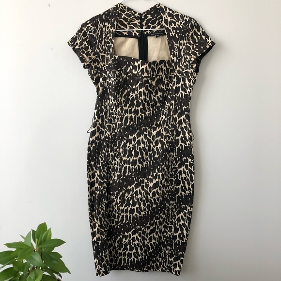 Cute Mixed Colours Beige Brown and Black Evening Dress Size Small - Picture 7 of 13